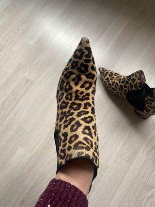 Botin mujer piel leopardo