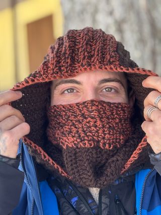 Scaldacollo Balaclava Marrone Arancio