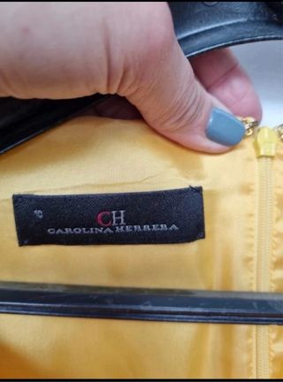 Vestido Carolina Herrera Amarillo Talla M