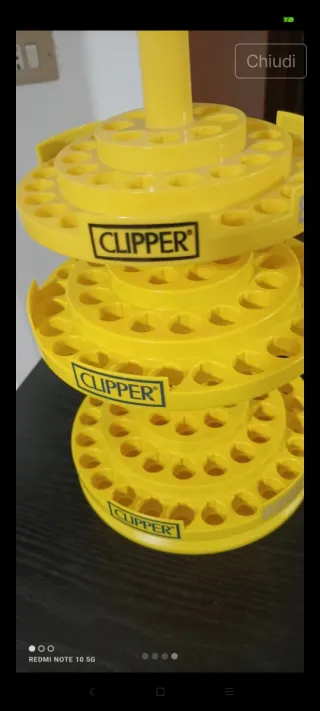 Espositore organizer Clipper ricaricabili