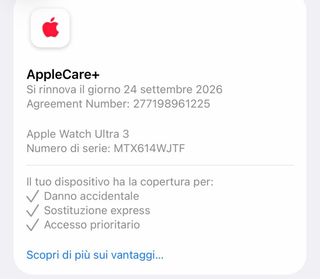 Apple Watch Ultra Grigio/Argento