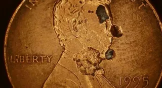 MONEDA 1 CENTAVO LINCOLN.1995D.ERROR LAMINACION.