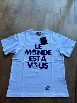 Camiseta Louis Vuitton Le Monde Est À Vous Blanca