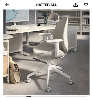 Silla ergonómica Ikea Beige/Blanca