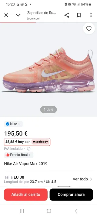 Nike Air VaporMax originales puesta solo un día