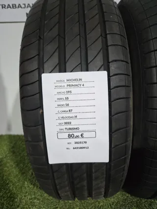 195 55 16 87H MICHELIN PRIMACY 4