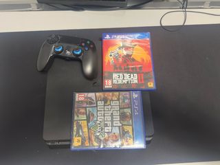 PS4 Slim 500GB + 2 Juegos + Mando
