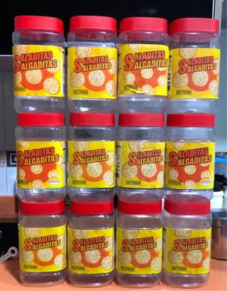 Lote 12 botes de plástico