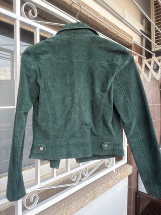Cazadora Zara Verde Suede