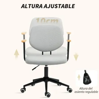 Silla Oficina Moderna Reposabrazos Madera