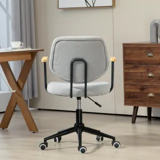 Silla Oficina Moderna Reposabrazos Madera