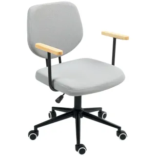 Silla Oficina Moderna Reposabrazos Madera