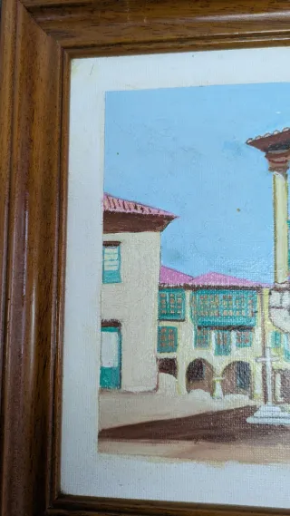 3 Cuadros Óleo Lugares Pontevedra