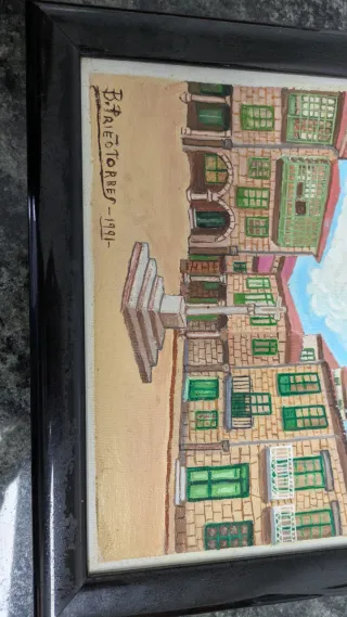 3 Cuadros Óleo Lugares Pontevedra