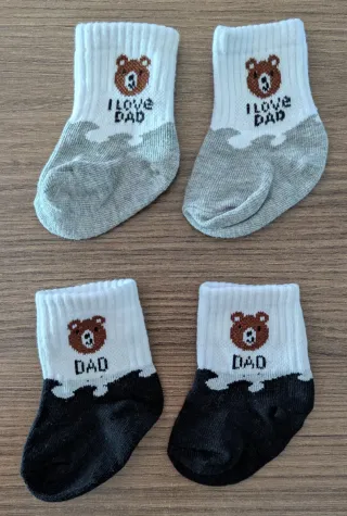 2 pares calcetines bebé 3-6 meses
