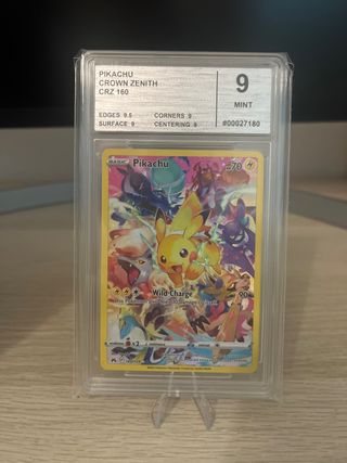 Pikachu Crown Zenith CRZ 160 Carta Pokémon Graded