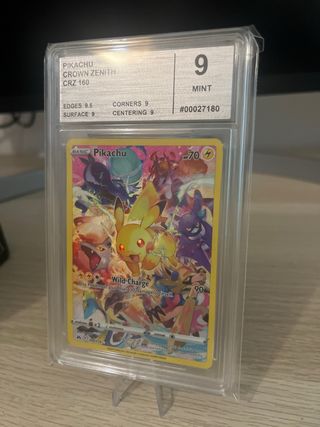 Pikachu Crown Zenith CRZ 160 Carta Pokémon Graded