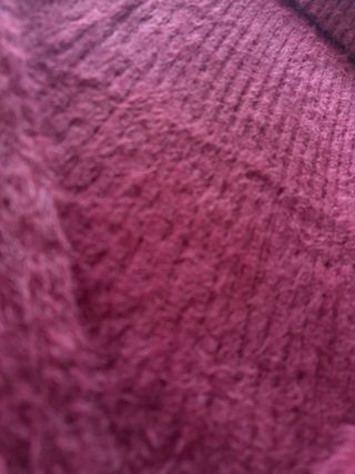 Maglione donna con spalle scoperte color vinaccio