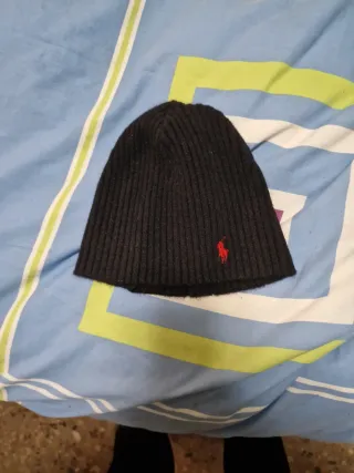 Gorro lana fino Ralph Lauren negro