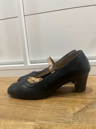 Zapatos flamenco piel negro 39