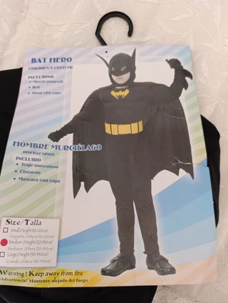 Disfraz Bat Hero Niño Talla M (120-130cm)