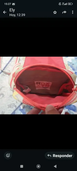 Bolso Rox Xyr floral beige 23x17 cm