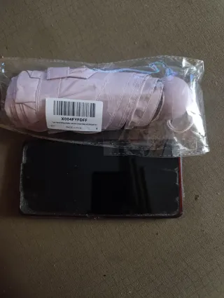 Mini Paraguas Plegable Rosa y Negro