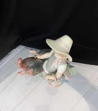 Porc. Lladro - Statua "Ragazza con tacchini"