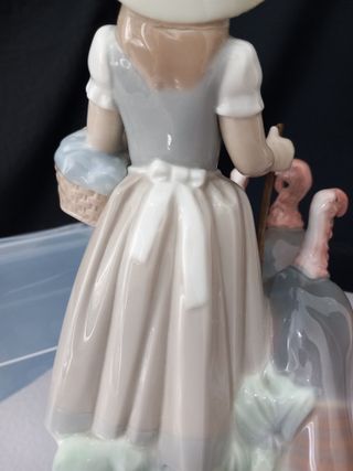 Porc. Lladro - Statua "Ragazza con tacchini"