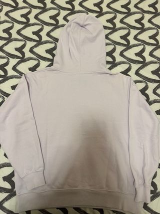 Felpa Nike lilla con cappuccio e logo oro