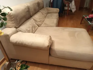 Sofá cheslon beige tela