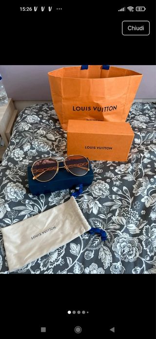 Occhiali da sole Louis Vuitton Aviator Oro Rosa