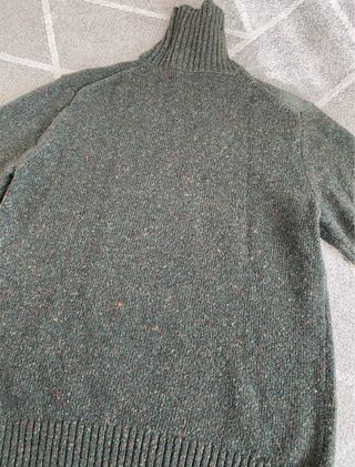 Jersey lana jaspeada cuello alto Talla L