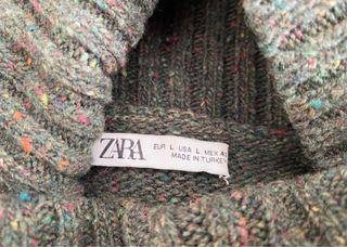 Jersey lana jaspeada cuello alto Talla L