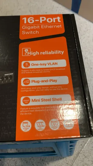 Switch Tenda TEG1116M Gigabit 16 Puertos