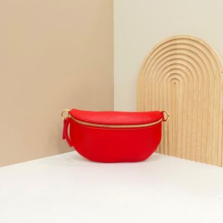 Bolso Piel Auténtica Hombro/Riñonera Rojo 1609