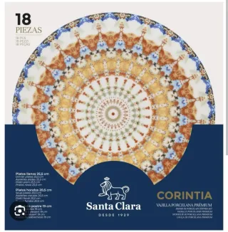 VAJILLA SANTA CLARA "CORINTIA"  Completa Nueva