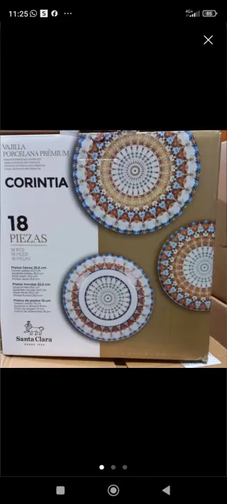 VAJILLA SANTA CLARA "CORINTIA"  Completa Nueva