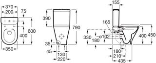 Roca,The Gap,ROUND - Taza Rimless con salida dual
