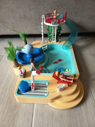 Playmobil Parque Acuático Tobogán y Piscina