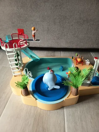 Playmobil Parque Acuático Tobogán y Piscina