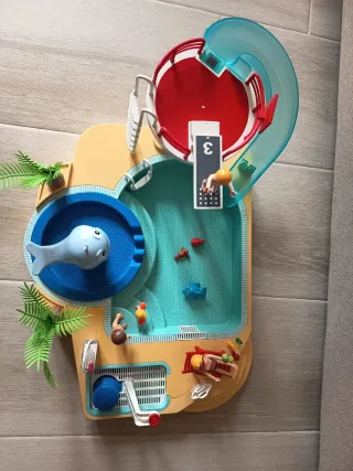 Playmobil Parque Acuático Tobogán y Piscina