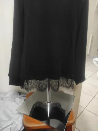 Guess Pullover Donna Nero Pizzo
