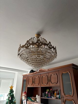 Lámpara de lágrimas grande dorada