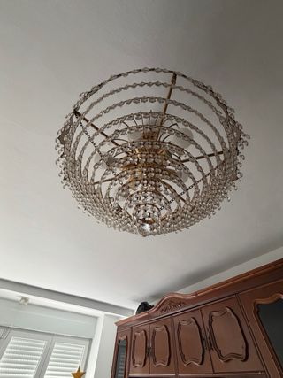 Lámpara de lágrimas grande dorada