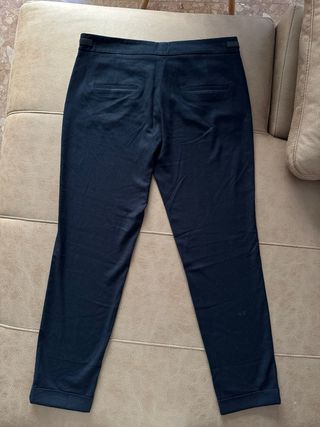 Pantalón Mango Azul Marino Mujer