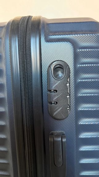 Maleta de viaje mediana negra/azul