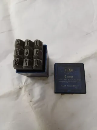 Punzones Números Metal 6mm Made in Germany