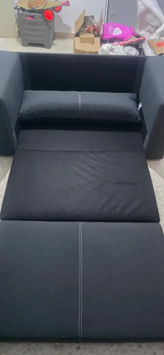 Sofá cama 2 plazas gris