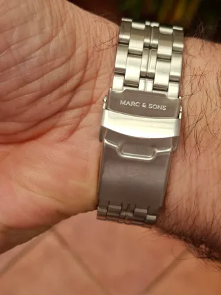 Marc & Sons Reloj Azul y Plateado